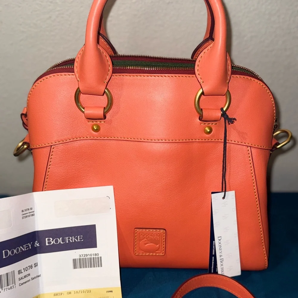 Dooney & Bourke Camden Salmon Florentine Italian Leather NWT  RARE! HTF - Picture 2 of 15